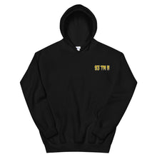 Load image into Gallery viewer, Small 93 TM 11 Hoodie ( Yellow Letters &amp; White Outline )
